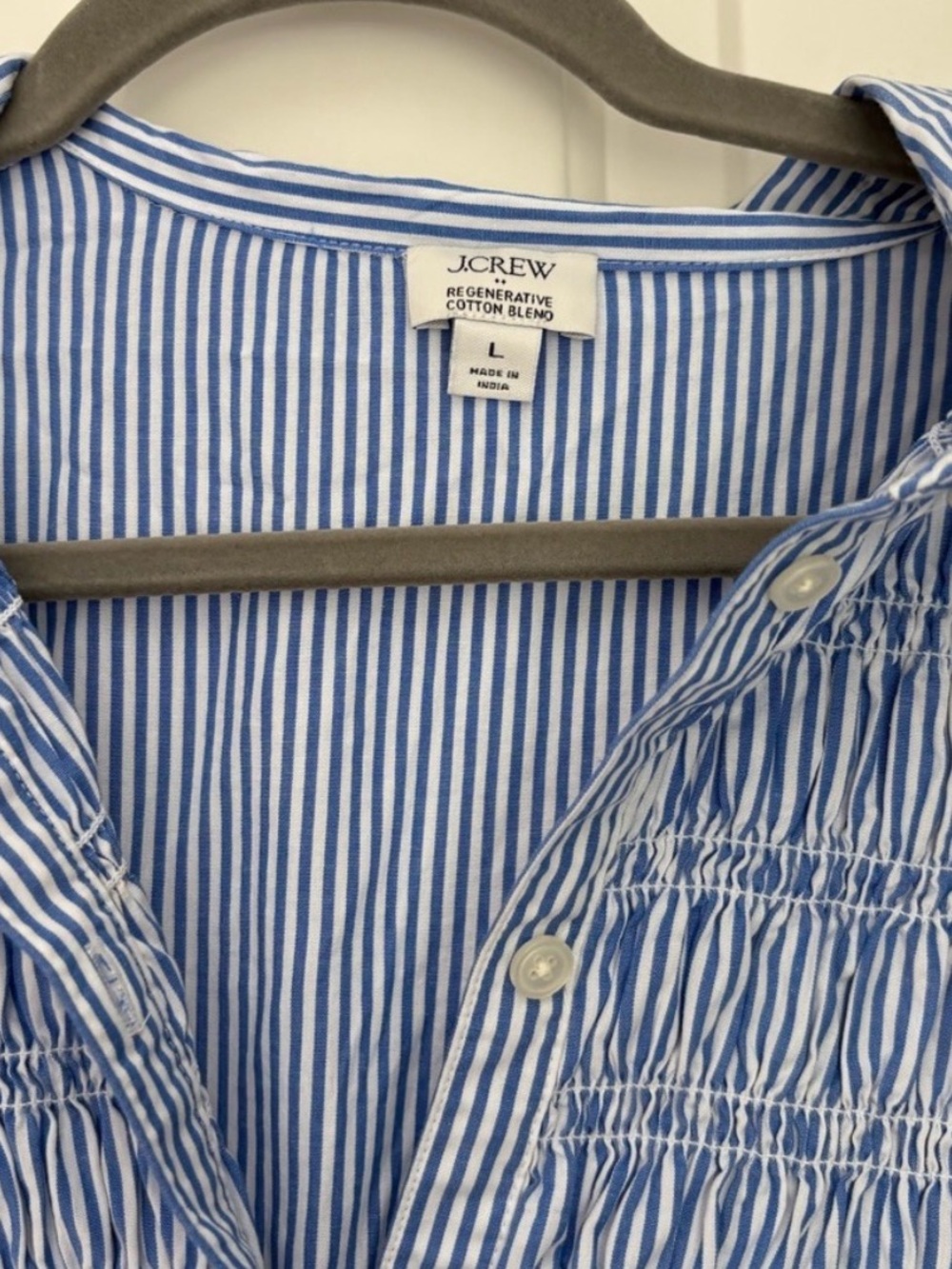 J. Crew Striped Smocked Dress - Picture 2 of 3